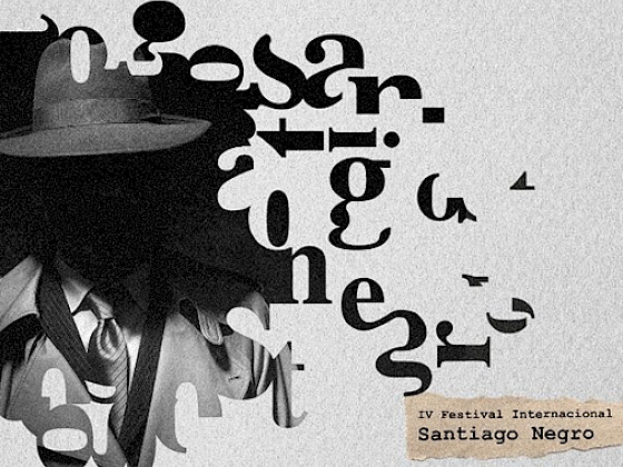 afiche del festival Santiago Negro 2022, con un investigador policial