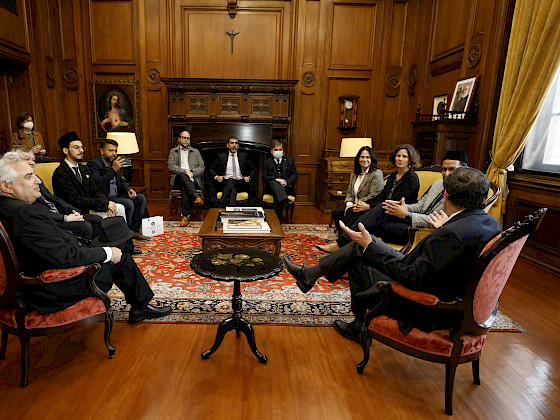 Visita Confraternidad Judeo Musulmana de Argentina visita la UC. Foto Dirección de Comunicaciones.