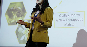 Paula Núñez durante su exposición.