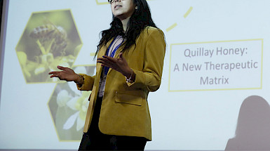 Paula Núñez durante su exposición.