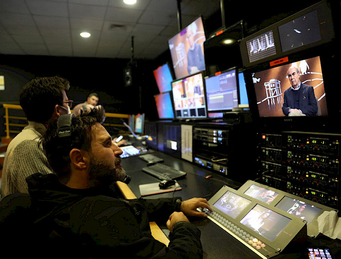 Estudio Canal 13 TV.- Foto Dirección de Comunicaciones