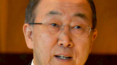 Close-up of Ban Ki-moon face.