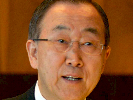 Close-up of Ban Ki-moon face.