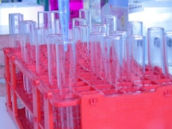 Tubos de ensayo en laboratorio