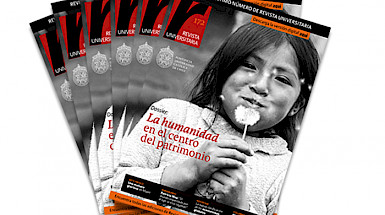 Portada de la revista universitaria donde se ve una niña soplando un diente de león.