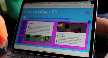 Pantalla de computador donde se ve el juego Integrity Game 2D