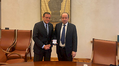 Rector Ignacio Sánchez y rector Franco Anelli, Universitá Cattolica del Sacro Cuore.