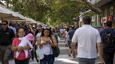 Calle con personas migrantes.- Foto Dirección de Comunicaciones