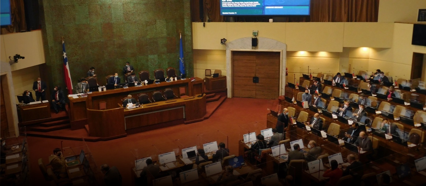 Sala del Senado en el Congreso Nacional de Chile