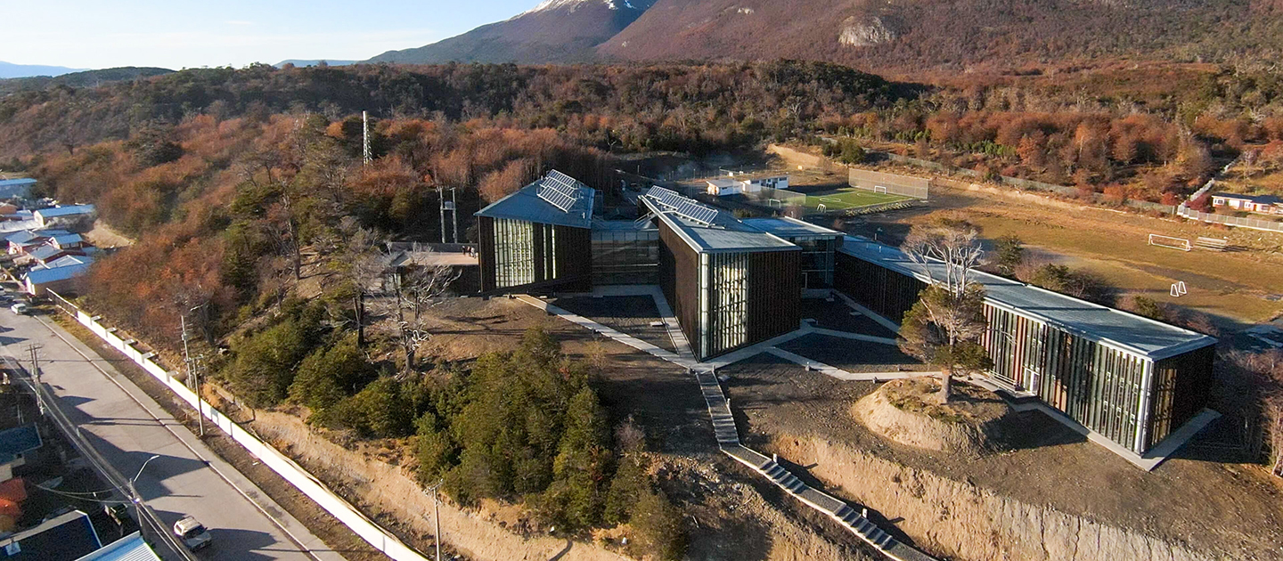 A building in the middle of nature.