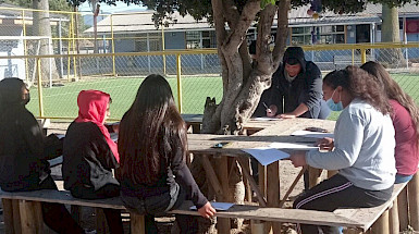 Estudiantes de la comunidad educativa de Melipilla.- Fotos Fabiola Orrego (CAPES)