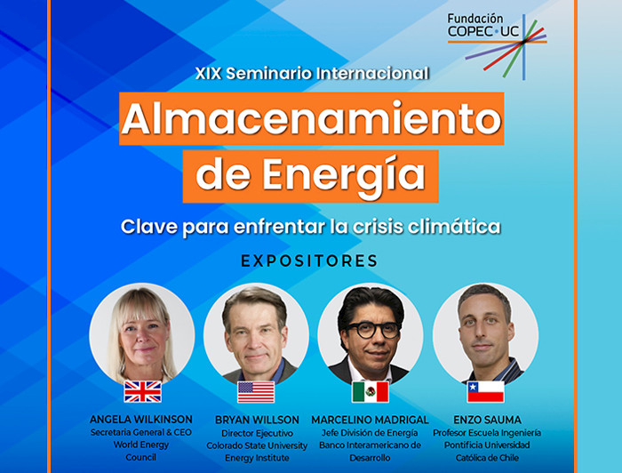 imagen correspondiente a la noticia: "Nuevo seminario internacional de la Fundación Copec-UC abordará el almacenamiento de energía"