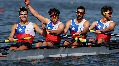 Deportistas ganadores de remo