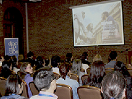 Estudiantes chilenos y extranjeros participando en las Jornadas de Orientación para Alumnos de Doctorados UC 2019