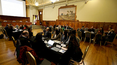 Foro UC, mesas de trabajo . Foto César Cortés