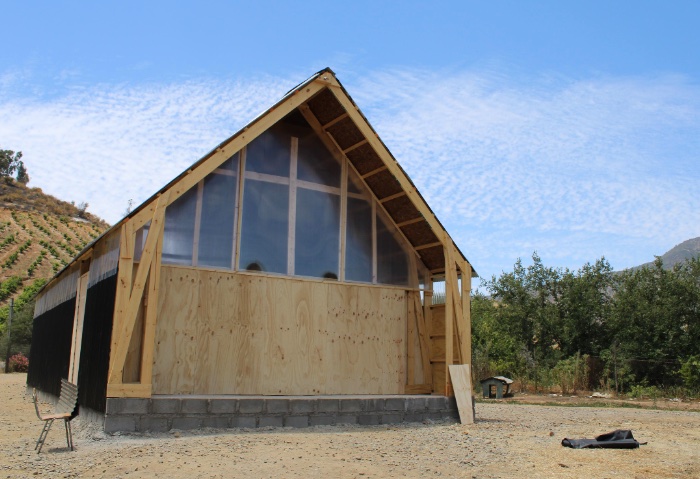 Capilla. construida en una localidad rural.