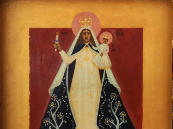 iconografía de una virgen andina