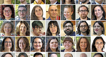 Collage con los 35 profesores reconocidos