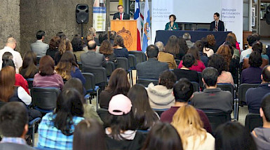 El rector Ignacio Sánchez inaugurando el año Académico en el Campus Villarrica