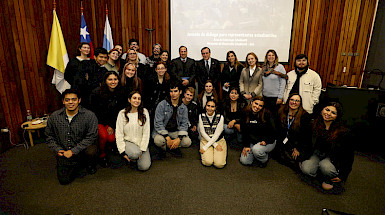 Rector en jornada de diálogo con representantes estudiantiles.- Foto Dirección de Comunicaciones