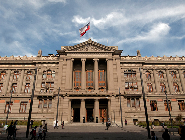 Fachada de la Corte Suprema de Chile.