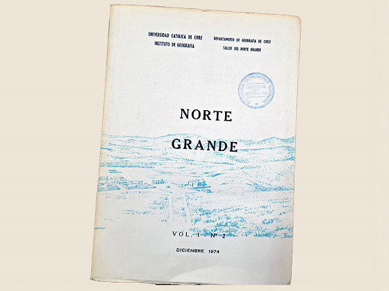 Portada de la Revista de Geografía Norte Grande número 2