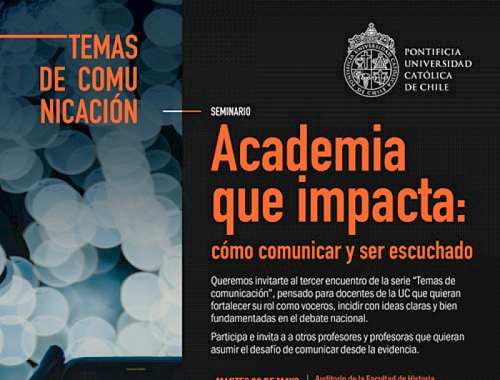 imagen correspondiente a la noticia: "Academia que impacta: destacados docentes UC entregarán claves para incidir en el debate público"
