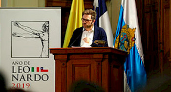 Paolo Giordano, escritor italiano, estuvo a cargo de la conferencia "Leonardo reloaded".