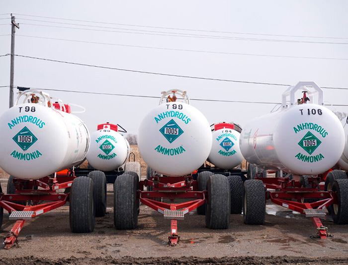 Estanques de amoníaco.