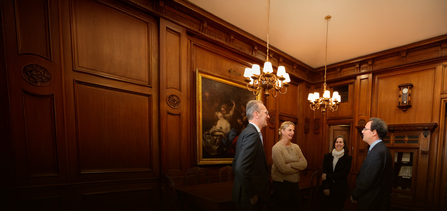 King Philippe and Queen Mathilde with President Juan Carlos de la Llera and Vice President Maria Montt