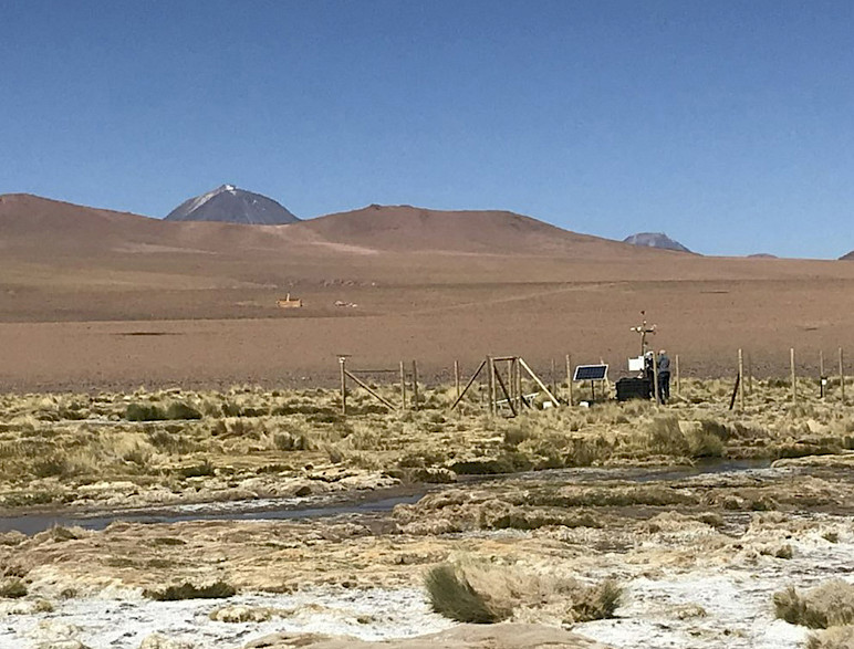 Río Silala en medio del desierto