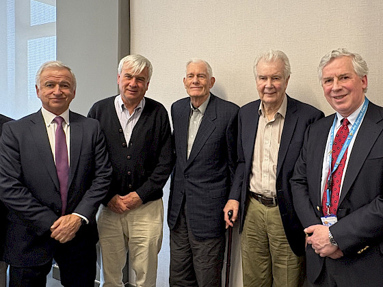 Felipe Larraín, Fernando Coloma, Gert Wagner, Rolf Lüders y José Miguel Sánchez
