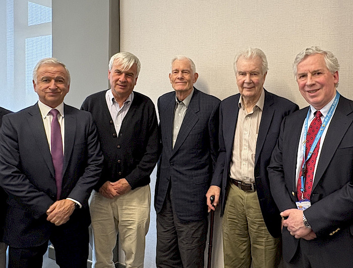 Felipe Larraín, Fernando Coloma, Gert Wagner, Rolf Lüders y José Miguel Sánchez