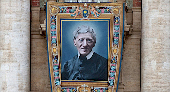 Cuadro con retrato de Newman