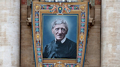 Cuadro con retrato de Newman