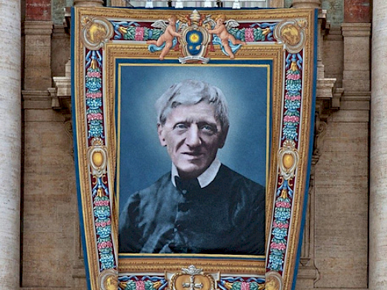 Cuadro con retrato de Newman