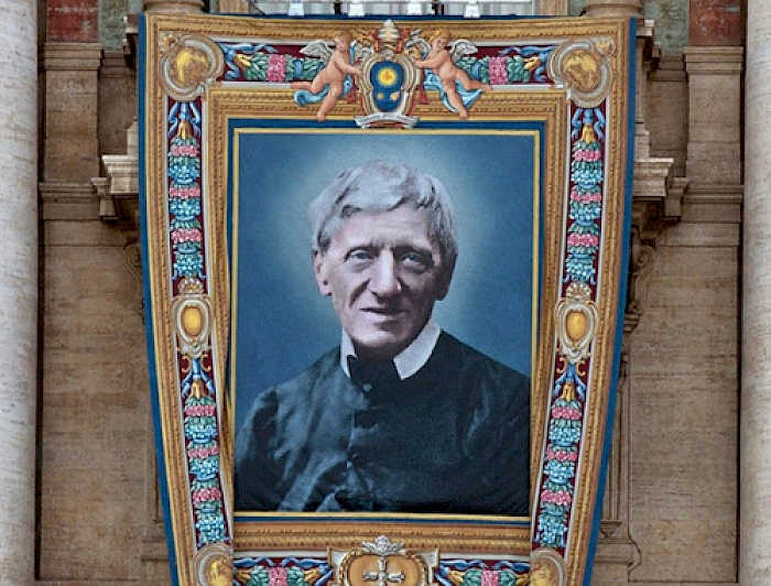 Cuadro con retrato de Newman