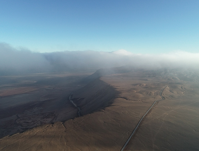 Niebla sobre el desierto de Atacama.
