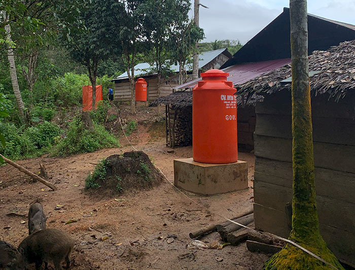Estanques de agua en la localidad de Wansar.
