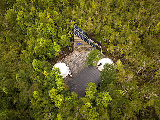 Estación Patagonia UC vista desde un dron.