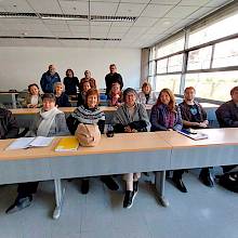 Personas mayores participantes de uno de los cursos piloto de Aulas con Trayectoria.