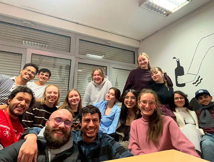 Sofía Coloma junto a sus compañeros d ela Universidad de Zagreb.