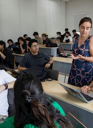 Estudiantes en una sala de clases