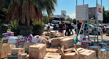 Cajas con suministros