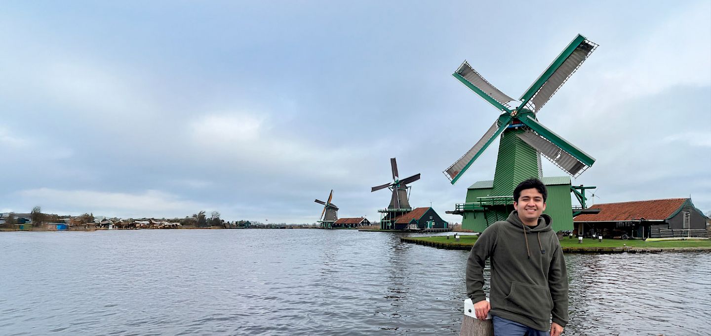 El estudiante Tomás Triviño en Países Bajos