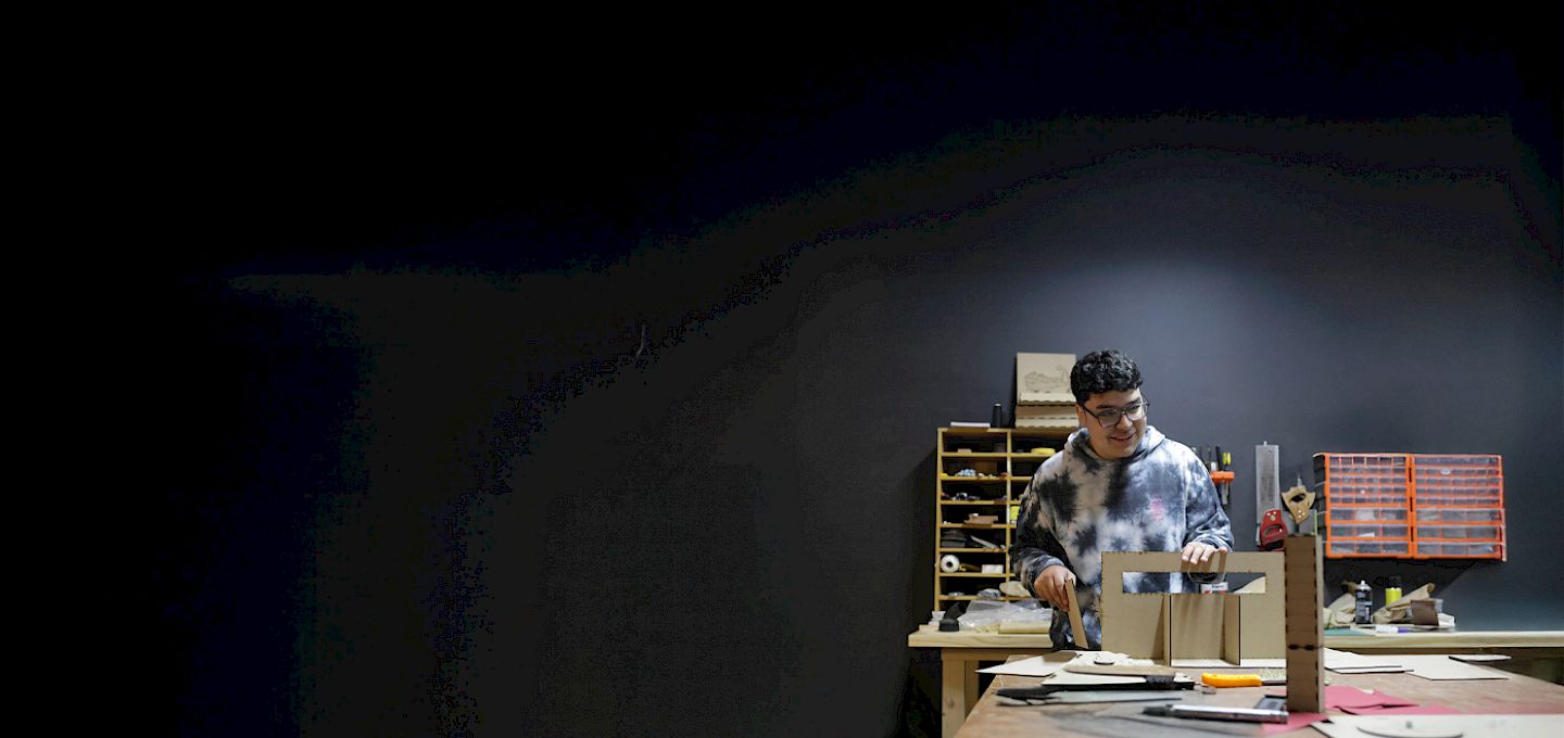 Estudiante en laboratoio