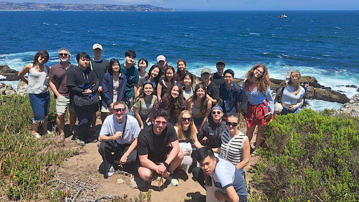 Students at the Chilean coast
