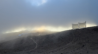 Atrapanieblas en la Estación Atacama UC.