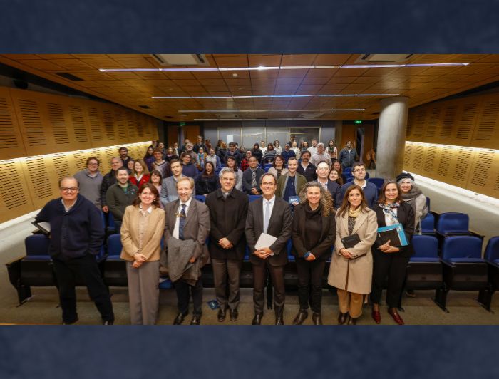 John Londregan, el rector UC Juan Carlos de la Llera; Chrsitopher Eisgruber e Isabel Alarcón