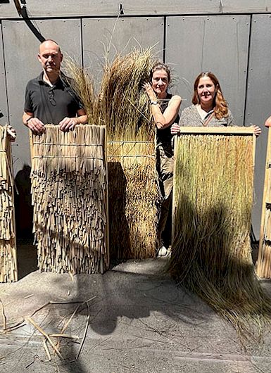 The CINARK research team, alongside Professor Pedro Alonso and curator Pamela Prado